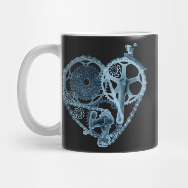 Bike Lover Heart x-ray by SFDesignstudio